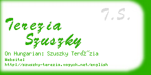 terezia szuszky business card
